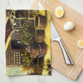 Fisch Trockner Stall von Vincent van Gogh Geschirrtuch (Viertel Falte)