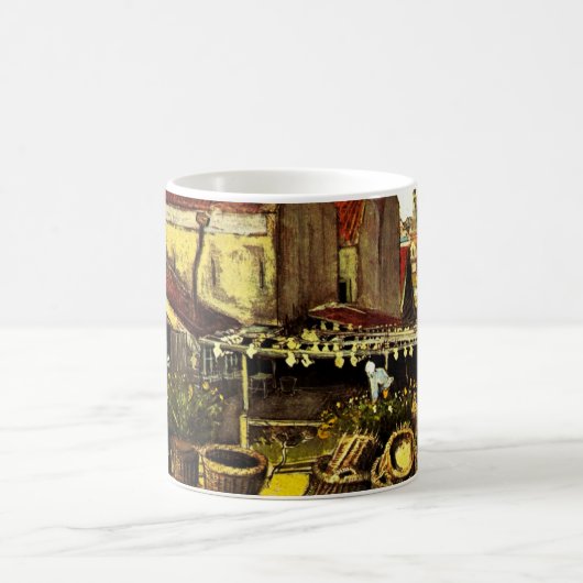 Fisch Trockner Stall von Vincent van Gogh Kaffeetasse (Mittel)
