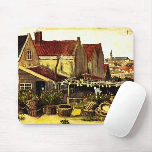 Fisch Trockner Stall von Vincent van Gogh Mousepad (Mit Mouse)