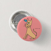 Fisch-u. Katzen-Knopf Button (Vorne & Hinten)