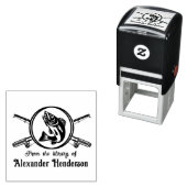 Fisch, überquerte Fangroden, Bibliotheksname Permastempel (Beispiel)