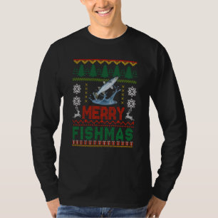 Fisch Uggli Weihnachten Sweater Mullet Fischen Paj T-Shirt