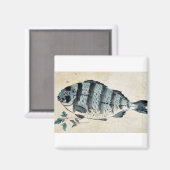 Fisch Ukiyo-e. Magnet (Vorderseite/Rückseite)