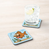 Fisch und Bier Getränkeuntersetzer (Rechte Seite)