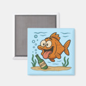 Fisch und Bier Magnet (Vorderseite/Rückseite)
