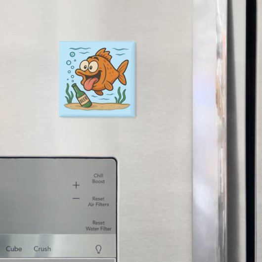 Fisch und Bier Magnet (In Situ (Kühlschrank))