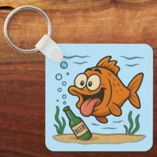 Fisch und Bier Schlüsselanhänger