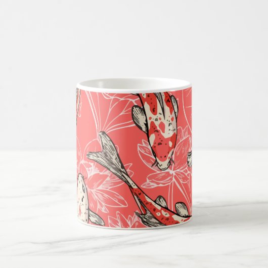 Fisch und Blüten Kaffeetasse (Mittel)