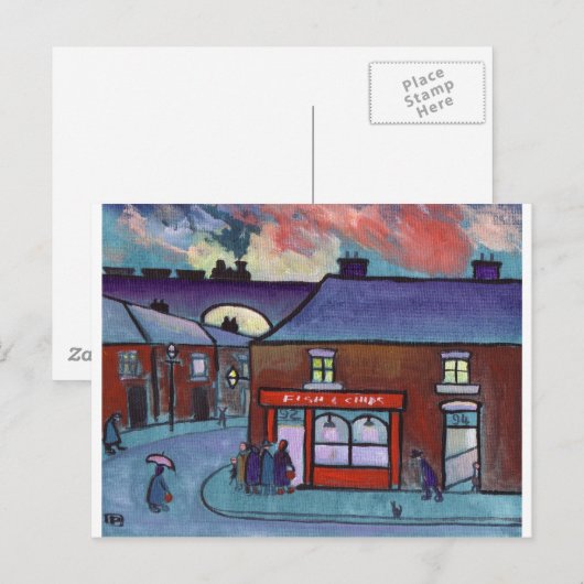 FISCH UND CHIP POSTKARTE (Vorne/Hinten)