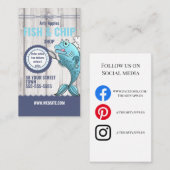 Fisch und Chip Shop Fisch Spendensammeln Visitenkarte (Vorne/Hinten)