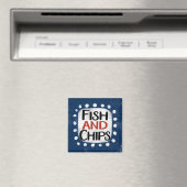Fisch und Chips Kühlschrank Magnet (In Situ (Geschirrspüler))