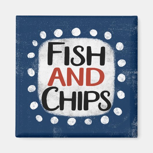 Fisch und Chips Kühlschrank Magnet (Vorne)