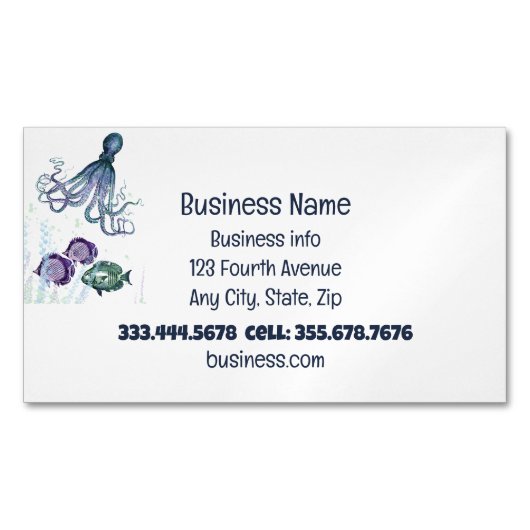 Fisch und Chips Magnetische Visitenkarte (Vorderseite)