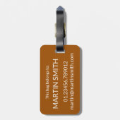 Fisch und Chips Mushy Peas British Pub Fare UK Foo Gepäckanhänger (Rückseite vertikal)