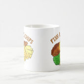 Fisch und Chips Mushy Peas British Pub Fare UK Foo Kaffeetasse (Mittel)