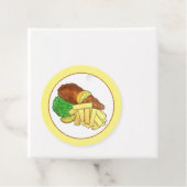 Fisch und Chips Peas British Pub Restaurant Lebens Geschenkanhänger (Beispiel)