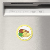 Fisch und Chips Peas British Pub Restaurant Lebens Magnet (In Situ (Geschirrspüler))