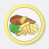 Fisch und Chips Peas British Pub Restaurant Lebens Magnet (Vorne)