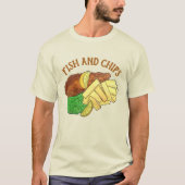 Fisch und Chips Peas British Pub Restaurant Lebens T-Shirt (Vorderseite)