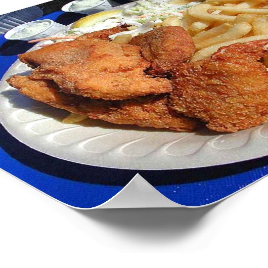 Fisch- und Chips-Poster Poster (Ecke)