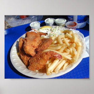 Fisch- und Chips-Poster Poster