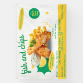 Fisch- und Chips-Restaurant-Außenwand anpassen Banner (Vertikal)