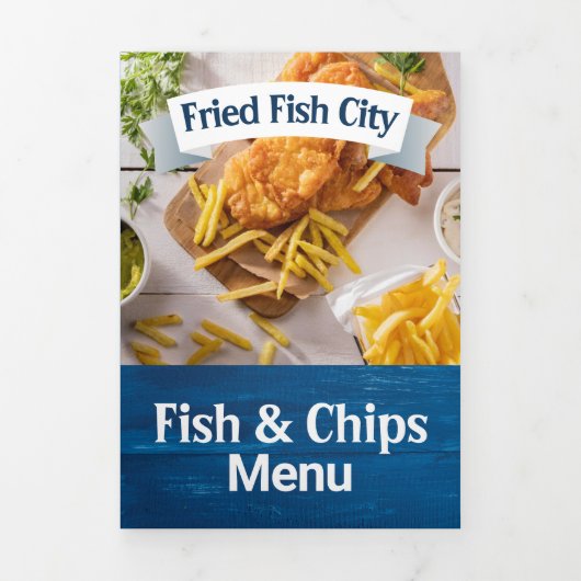 Fisch und Chips Restaurant Dining or Takeout Menü (Cover)