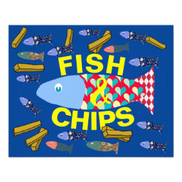 Fisch und Chips, Seebad, Chippy, Beach House Fotodruck