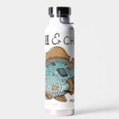 "Fisch und Chips, ultimativer Vater Joke" Wasserfl Trinkflasche (Links)