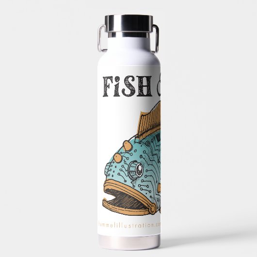 "Fisch und Chips, ultimativer Vater Joke" Wasserfl Trinkflasche (Vorne)
