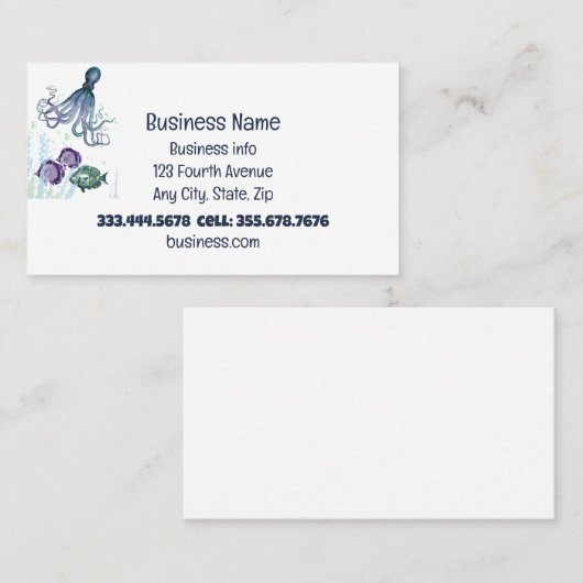 Fisch und Chips Visitenkarte (Vorne/Hinten)