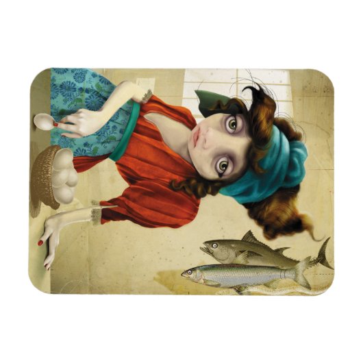 Fisch und Ei Magnet (Horizontal)