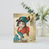 Fisch und Ei Postkarte (Stehend Vorderseite)