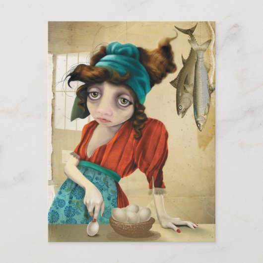 Fisch und Ei Postkarte (Vorderseite)