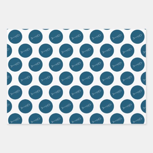 Fisch- und Fischwackelpapierblätter Geschenkpapier Set (Vorderseite)