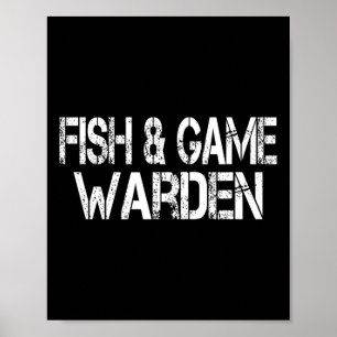 Fisch- und Jagdaufseher Halloween faules Kostüm Poster