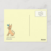 Fisch und Katzenpostkarte Postkarte (Rückseite)