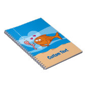 Fisch und Köder im Liebesnotizbuch Notizblock (Rechte Seite)
