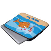 Fisch und Köder in der Liebe Laptopschutzhülle (Vorne Knopf)