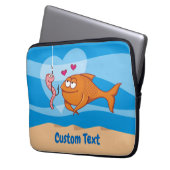 Fisch und Köder in der Liebe Laptopschutzhülle (Vorderseite Links)