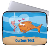 Fisch und Köder in der Liebe Laptopschutzhülle (Vorderseite)
