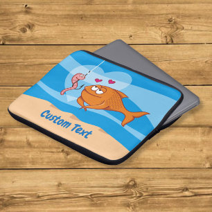 Fisch und Köder in der Liebe Laptopschutzhülle