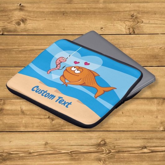 Fisch und Köder in der Liebe Laptopschutzhülle