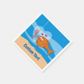 Fisch und Köder in der Liebe Napkins Serviette (Ecke)