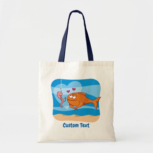 Fisch und Köder in der Liebe Tote Beutel Tragetasche (Vorne)