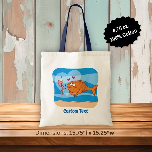 Fisch und Köder in der Liebe Tote Beutel Tragetasche