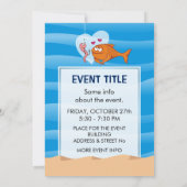 Fisch und Köder in Liebe Einladung (Rückseite)