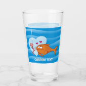 Fisch und Köder in Liebe Glas (Rückseite)