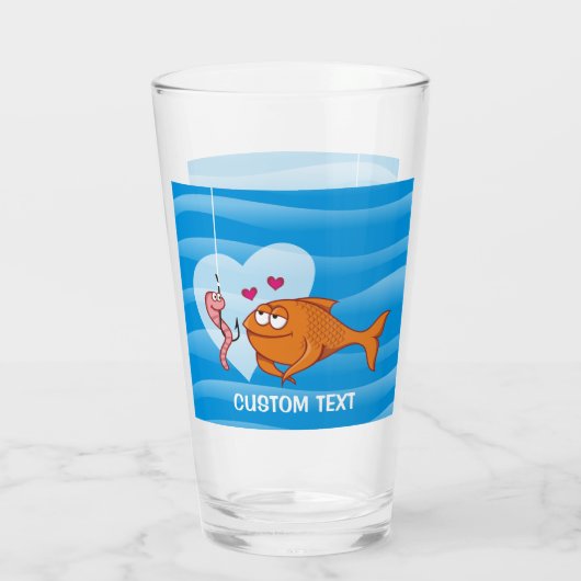 Fisch und Köder in Liebe Glas (Rückseite)