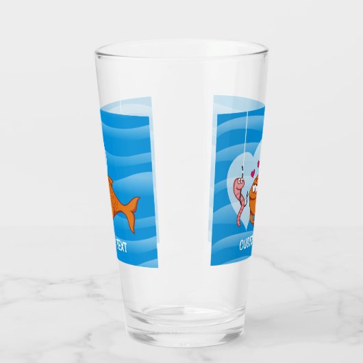 Fisch und Köder in Liebe Glas (Links)
